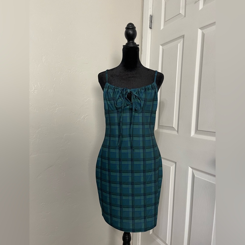 Plaid Green Dress